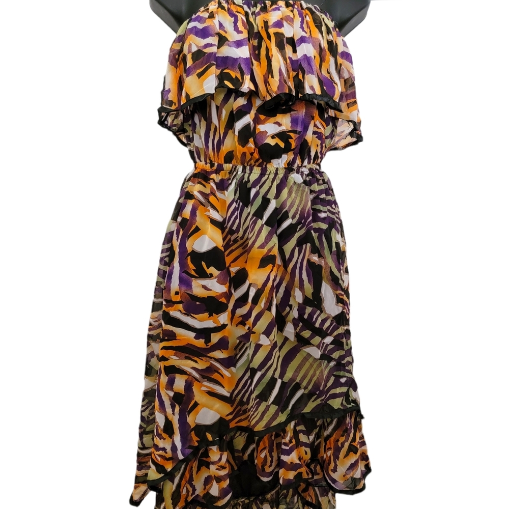 High-low Safari print Dress